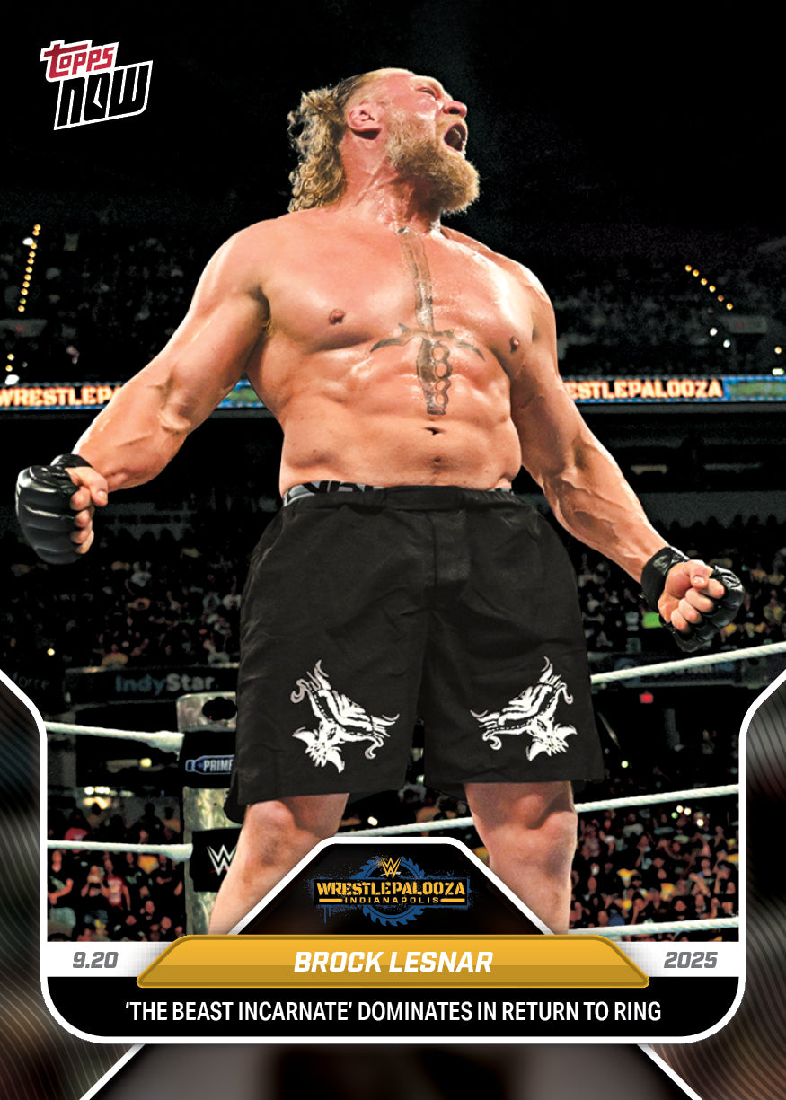 Brock Lesnar - 2025 WWE Topps NOW - Card 96 - PR: 1290