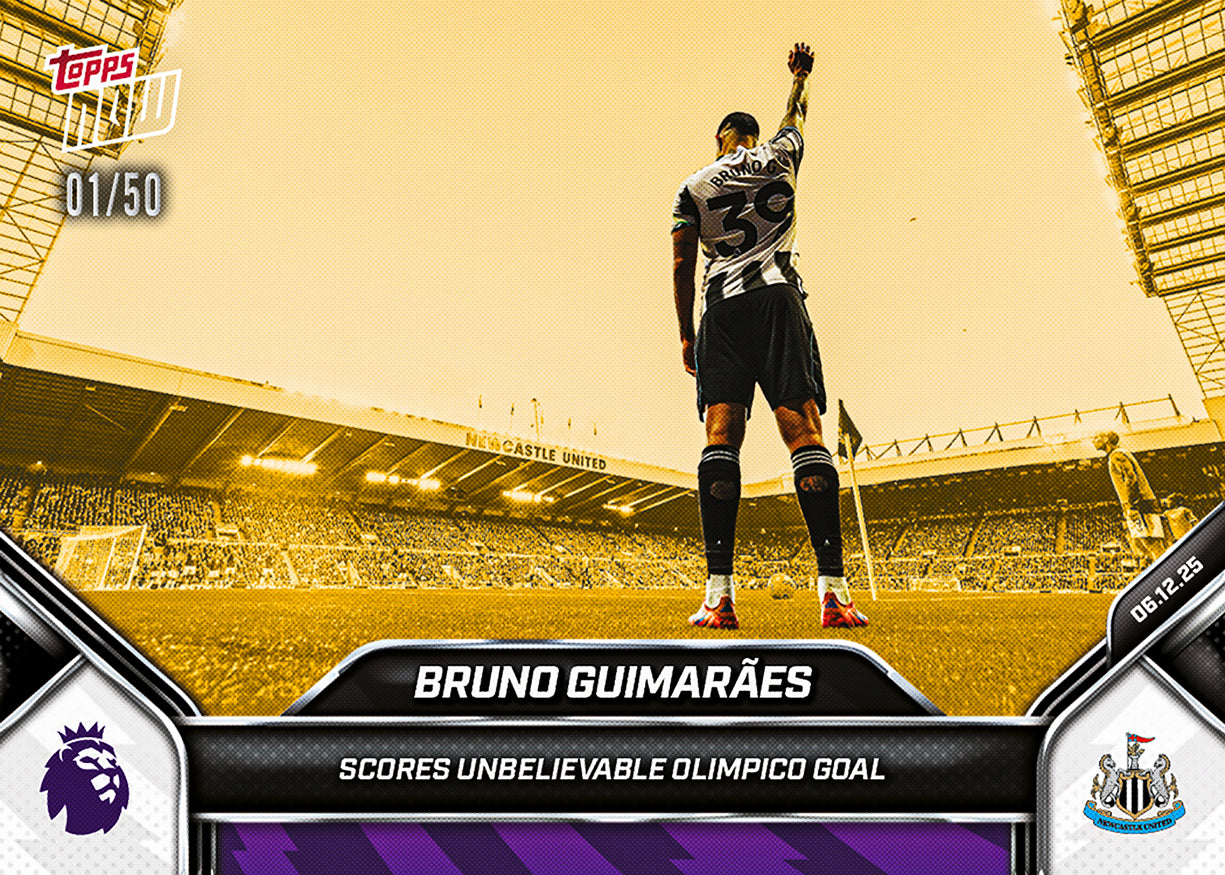 Bruno Guimarães - 2025-26 Premier League Topps NOW - Card 77 - PR: 485 - Image 6