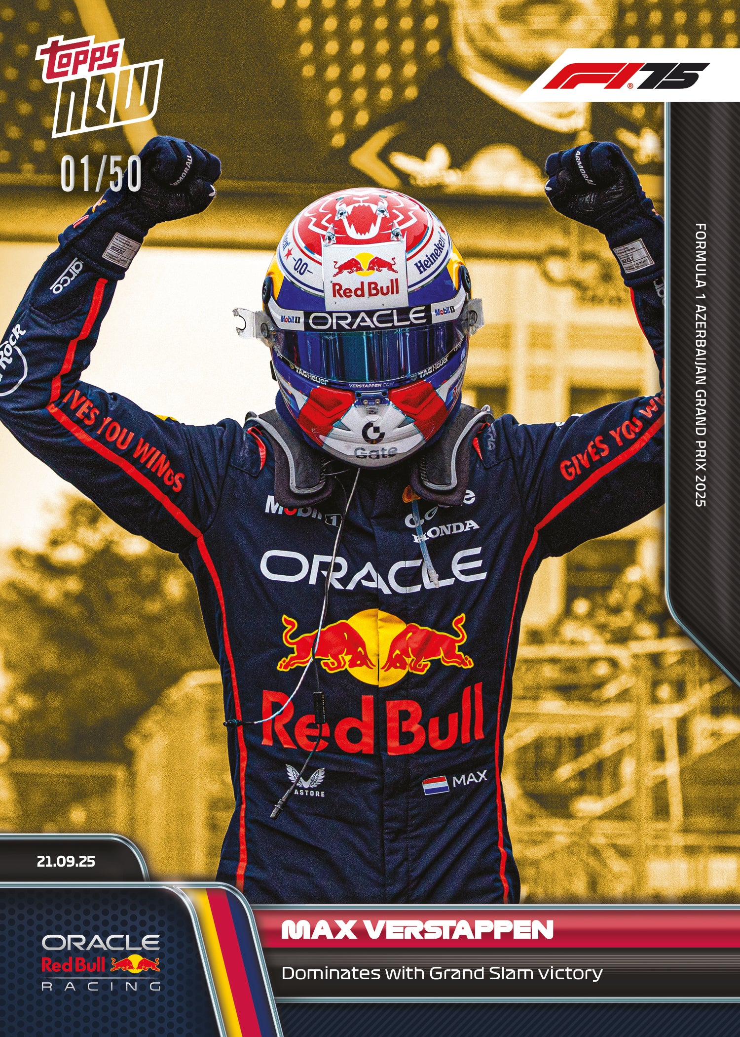 Max Verstappen - 2025 Formula 1 Topps NOW - Card 63 - PR: 3846 - Image 6