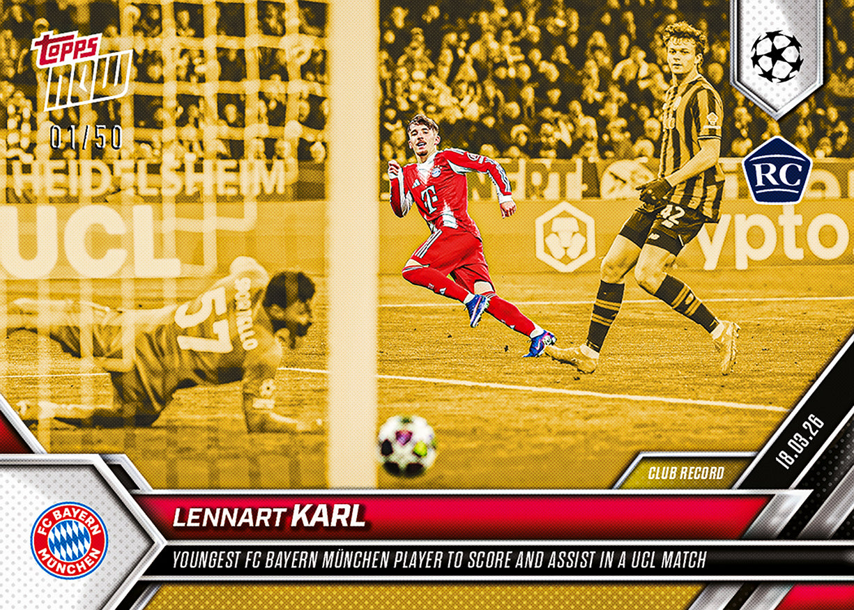 Lennart Karl - 2025-26 UCL Topps NOW - Card 111 - PR: 2646 - Image 6