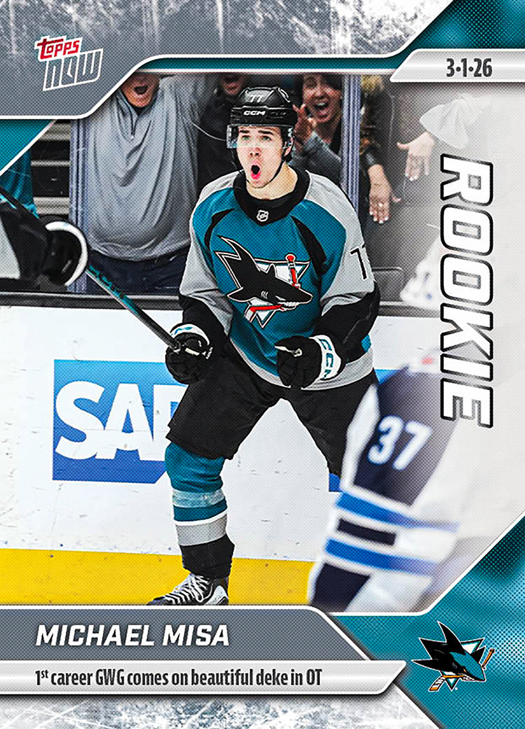 Michael Misa - 2025-26 NHL Topps NOW - Sticker # 112 Pack - PR: 715