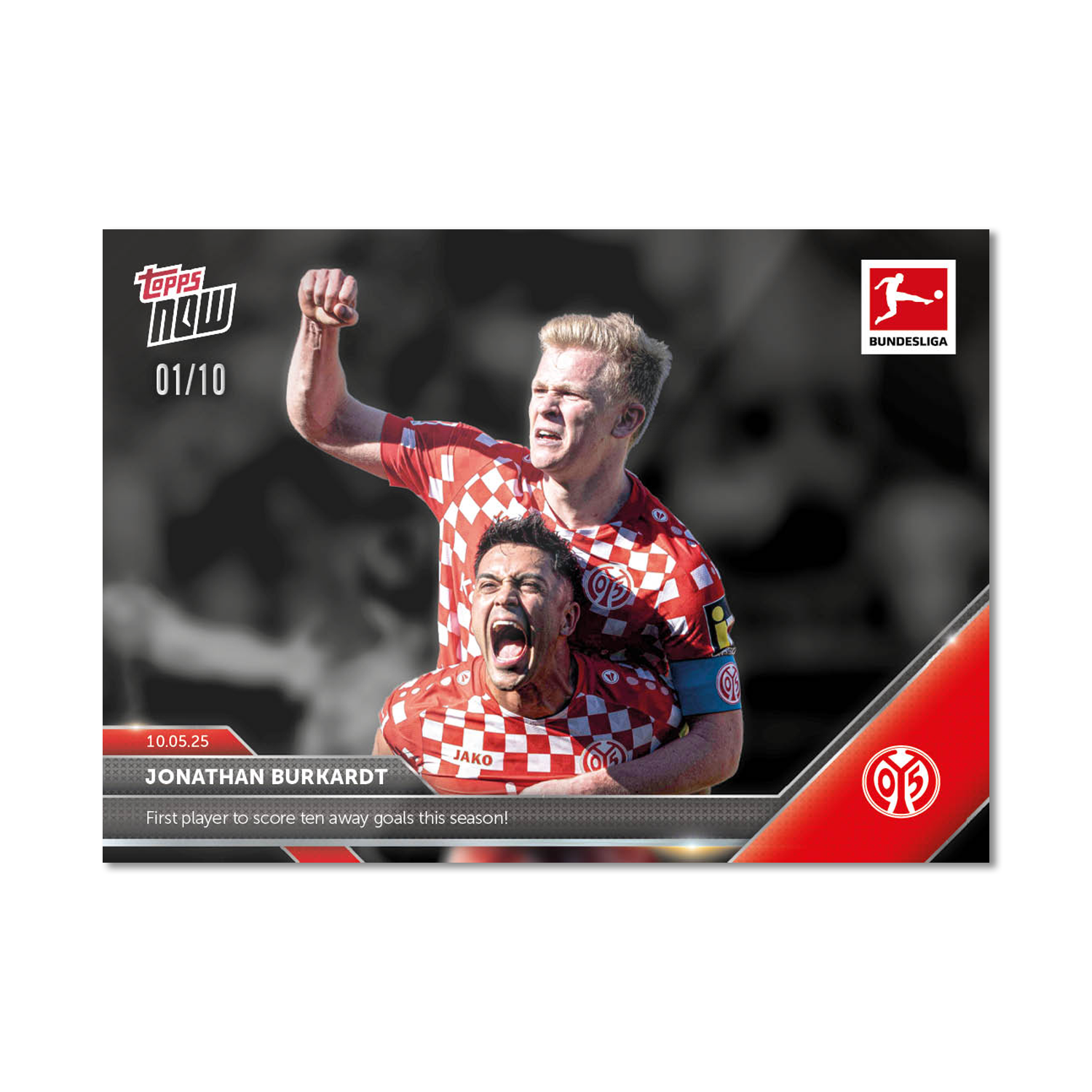 Jonathan Burkardt - 2024-25 Bundesliga Topps NOW - Card 186 - PR: 62 - Image 4