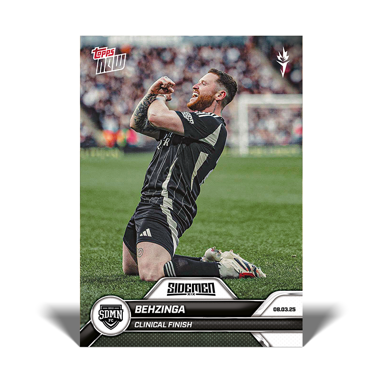 Behzinga - 2025 Sidemen Charity Match Topps NOW Card 3 - LOOK FOR AUTO - PR: 178