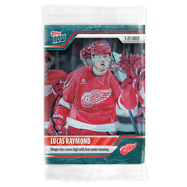 Lucas Raymond - 2024-25 NHL Topps NOW - Sticker # 99 Pack - PR: 195 - Image 3