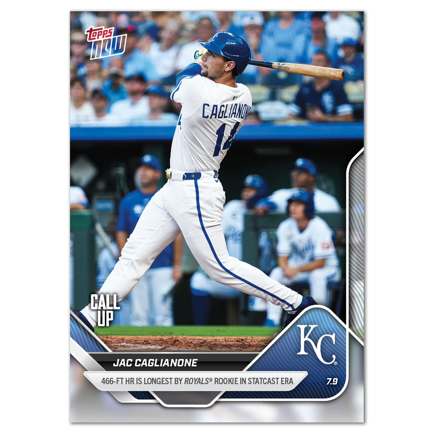 Jac Caglianone - 2025 MLB Topps NOW - Card 408 - PR: 2605