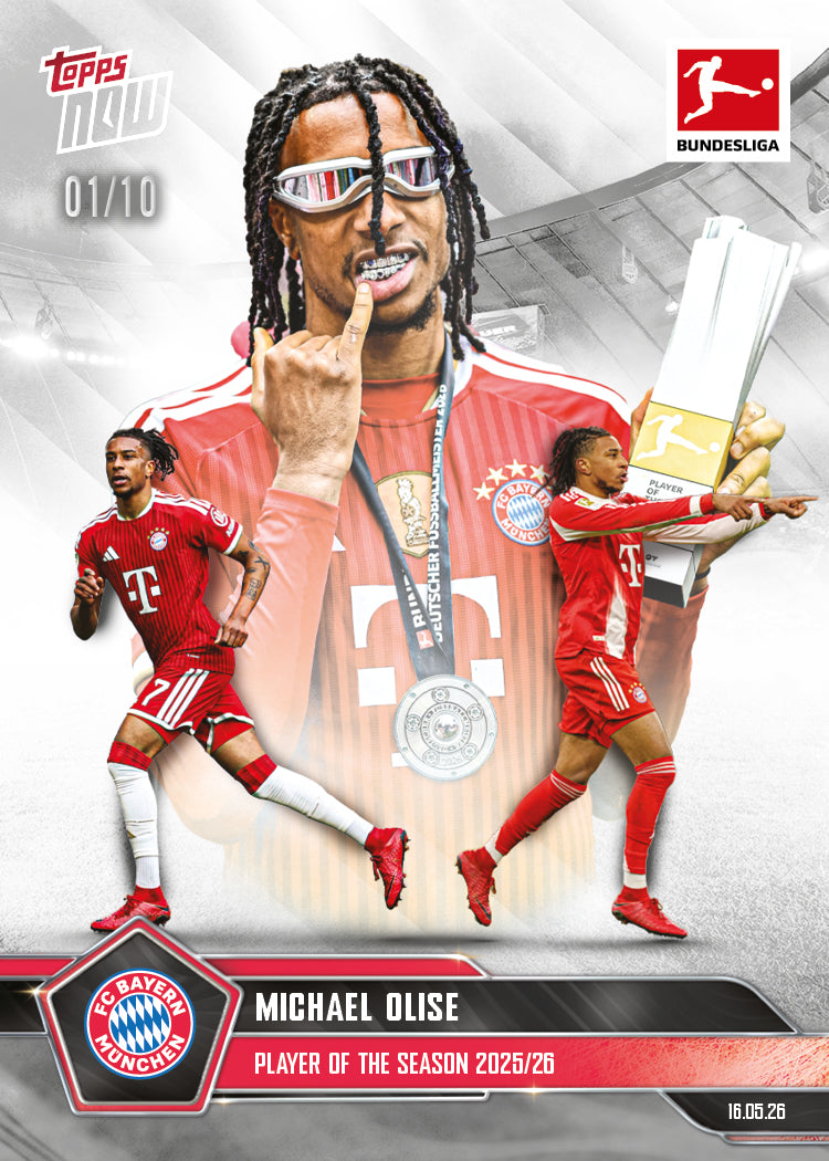 Michael Olise - 2025-26 Bundesliga Topps NOW - Card 196 - PR: 5278 - Image 4