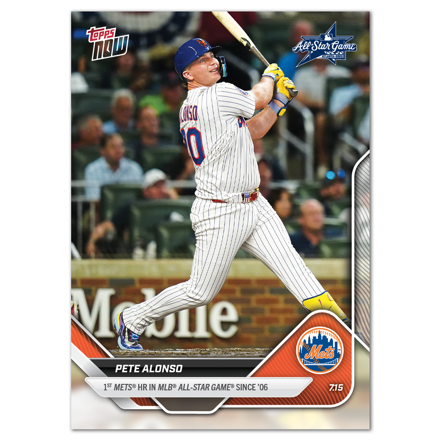 Pete Alonso - 2025 MLB Topps NOW - Card 429 - PR: 1169
