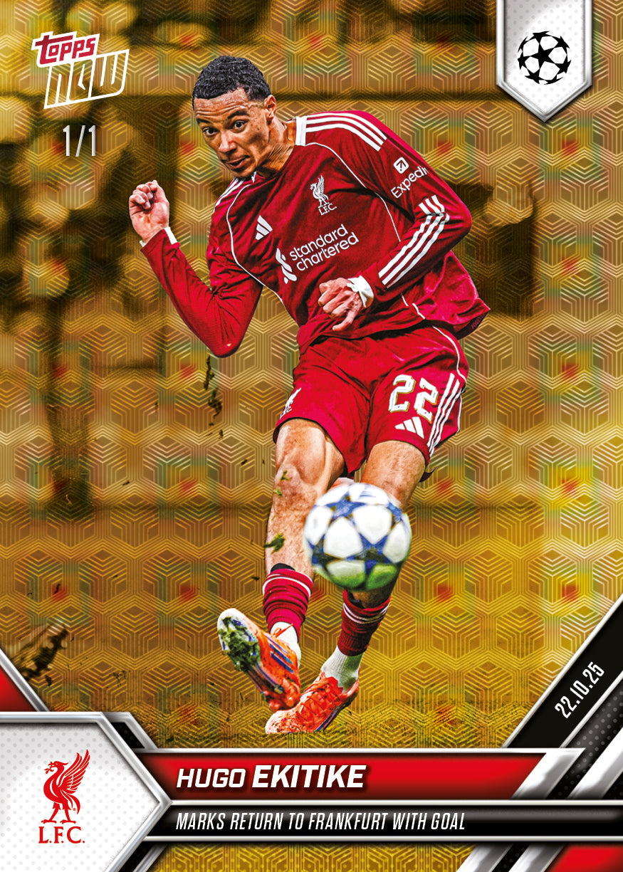 Hugo Ekitike - 2025-26 UCL Topps NOW - Card 41 - PR: 792 - Image 2