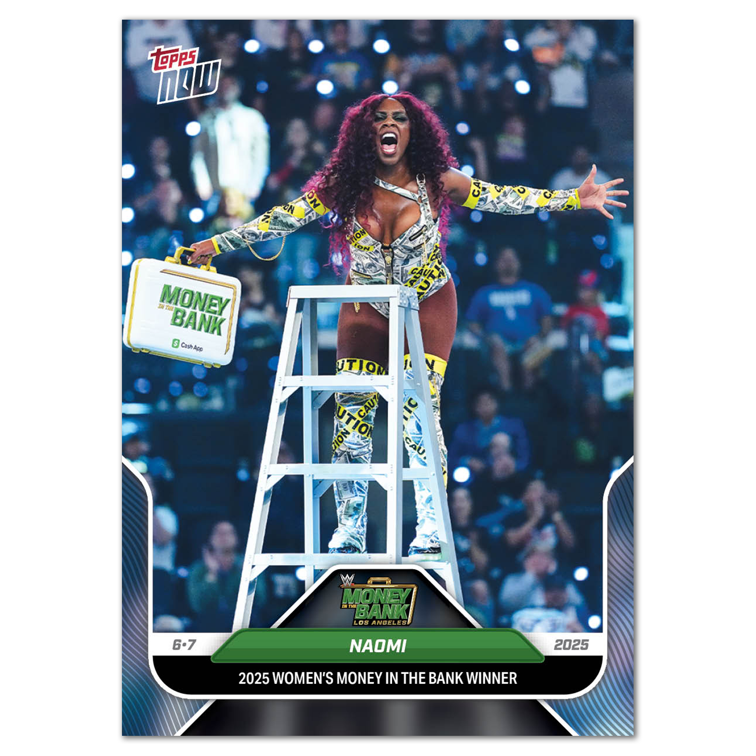 Naomi - 2025 WWE Topps NOW - Card 62 - LOOK FOR AUTOS - PR: 1133