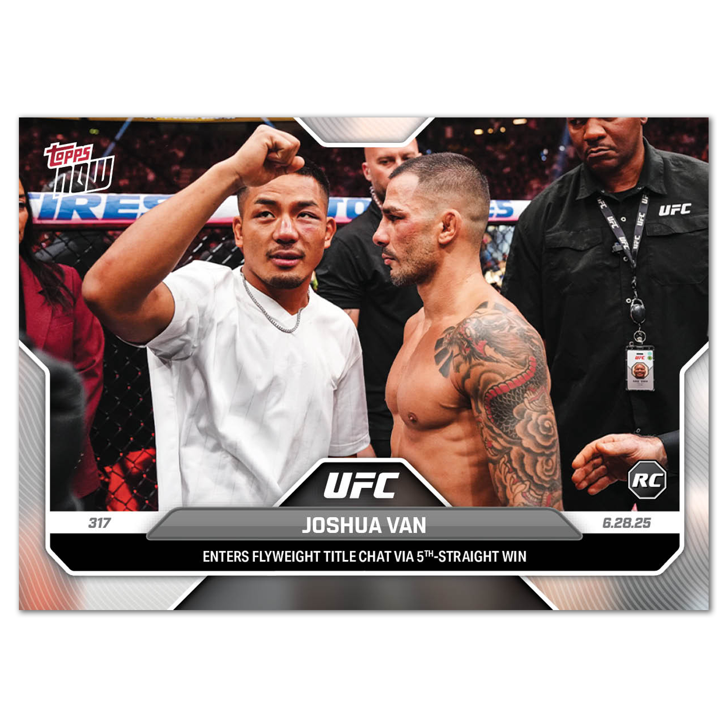Joshua Van - 2025 UFC Topps NOW - Card 20 - PR: 1640 - Image 2