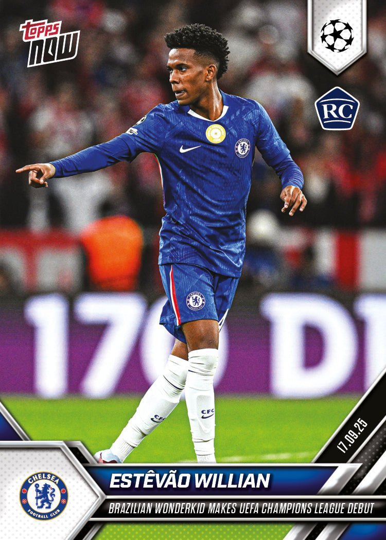 Estêvão - 2025-26 UCL Topps NOW - Card 18 - PR: 2194