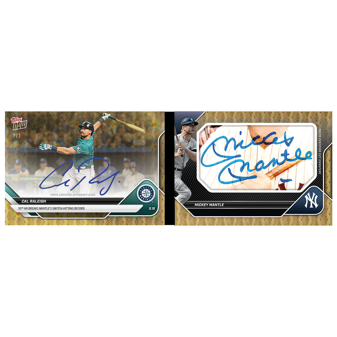 Cal Raleigh / Mickey Mantle - 2025 MLB Topps NOW - Card 719 - LOOK FOR AUTOS AND DUAL AUTO - PR: 25722 - Image 4