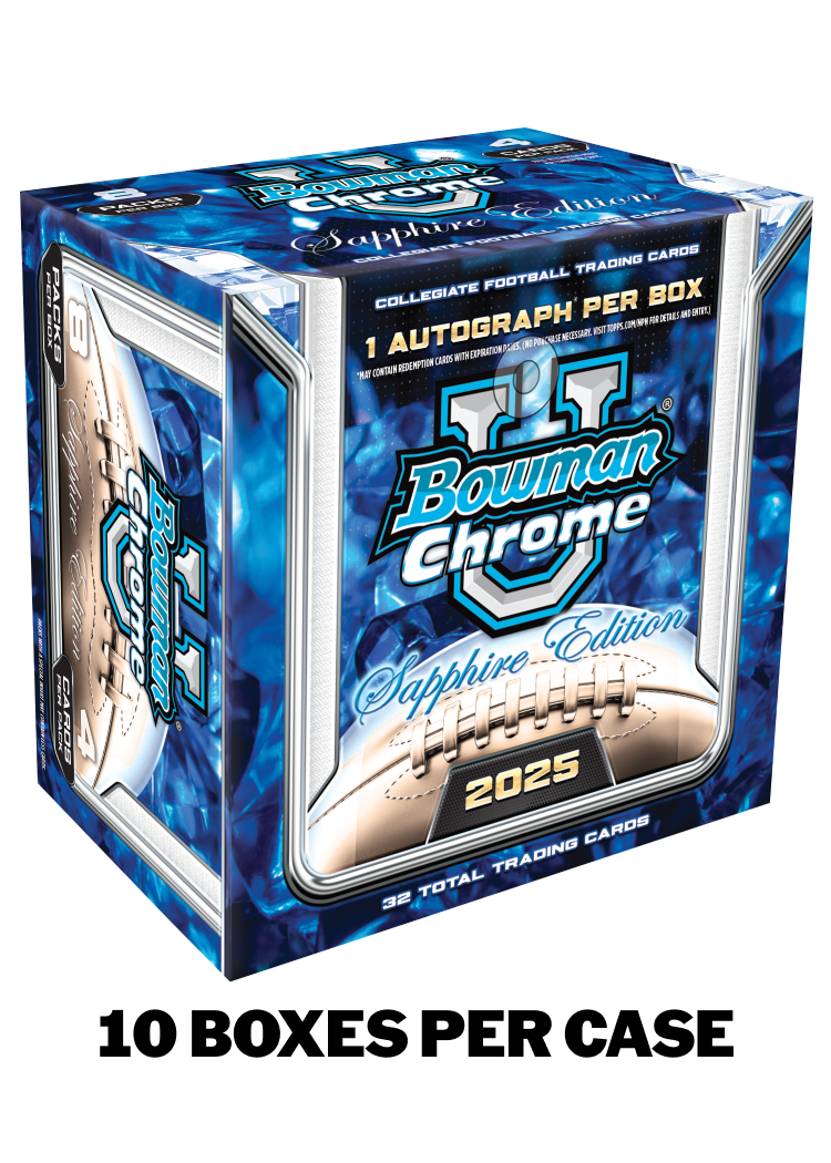 2025 Bowman University Chrome Football Sapphire Edition - Hobby Box - Sealed Case