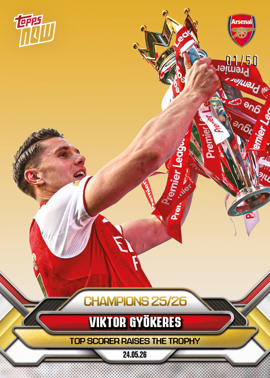 Viktor Gyökeres - 2025-26 Arsenal FC Topps NOW - Card 7 - PR: 4291 - Image 6