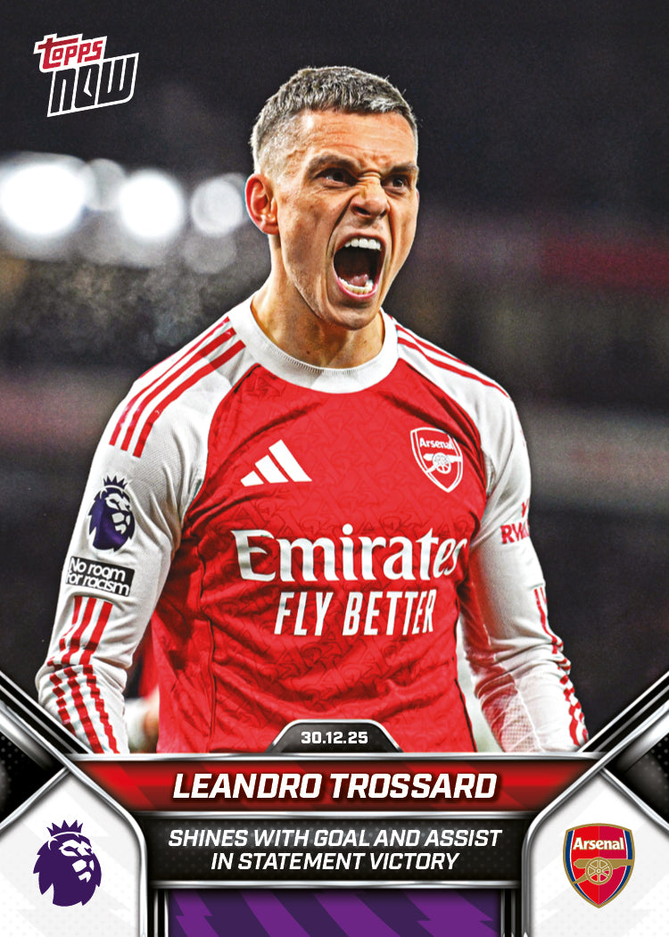 Leandro Trossard - 2025-26 Premier League Topps NOW - Card 97 - PR: 854