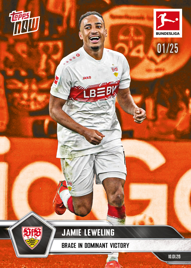 Jamie Leweling - 2025-26 Bundesliga Topps NOW - Card 93 - PR: 199 - Image 5