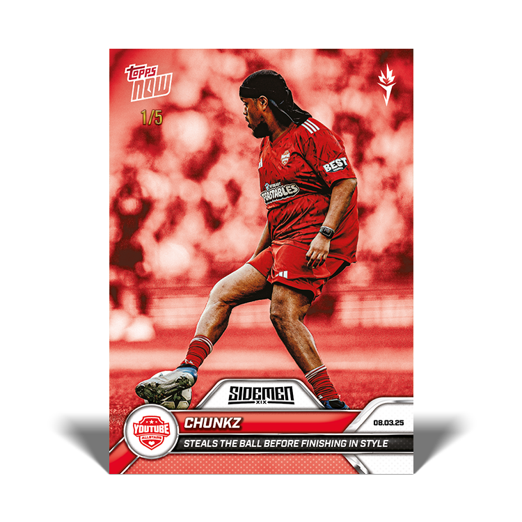 Chunkz - 2025 Sidemen Charity Match Topps NOW Card 12 - PR: 76 - Image 3