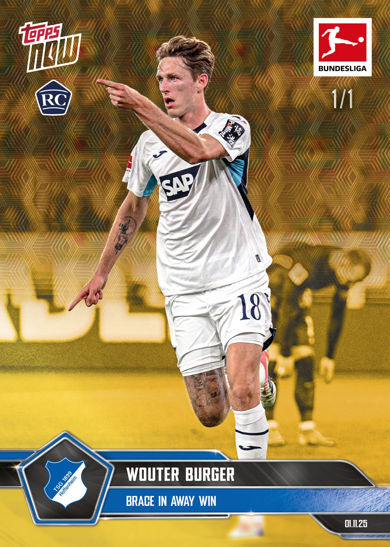 Alternative view of Wouter Burger - 2025-26 Bundesliga Topps NOW - Card 55 - PR: 217
