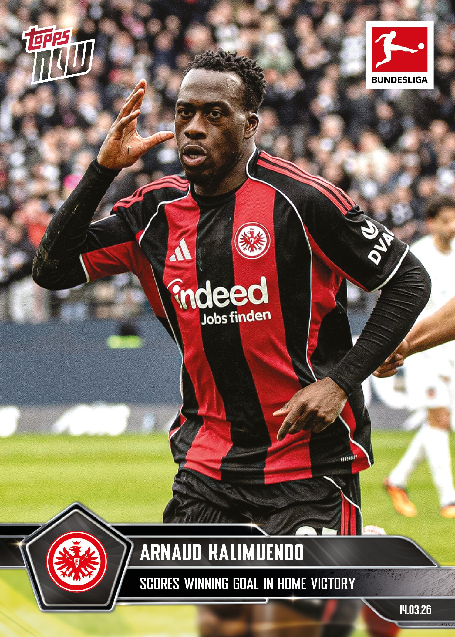 Arnaud Kalimuendo - 2025-26 Bundesliga Topps NOW - Card 150 - PR:124