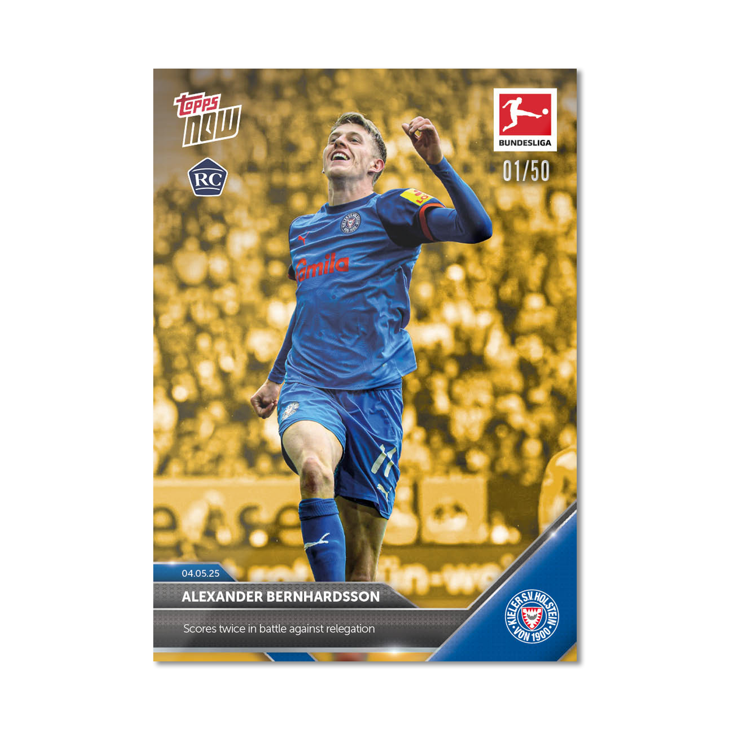 Alexander Bernhardsson - 2024-25 Bundesliga Topps NOW - Card 181 - PR: 86 - Image 6